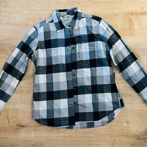 Carhartt Black and White Plaid Button Down Shirt